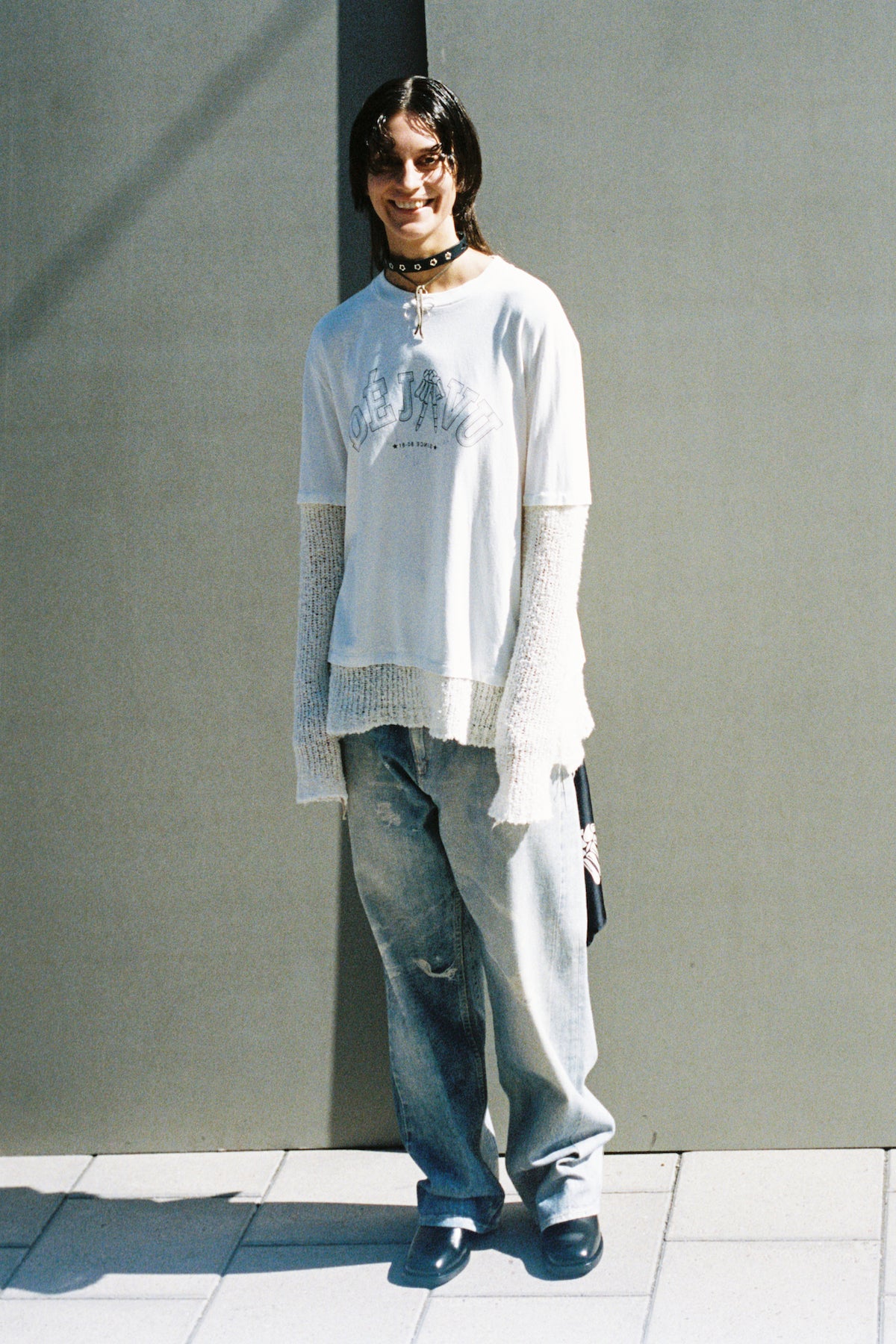 OUR LEGACY 「MIX TEE LONGSLEEVE WHITE DEJA VU PRINT」 – SISTER