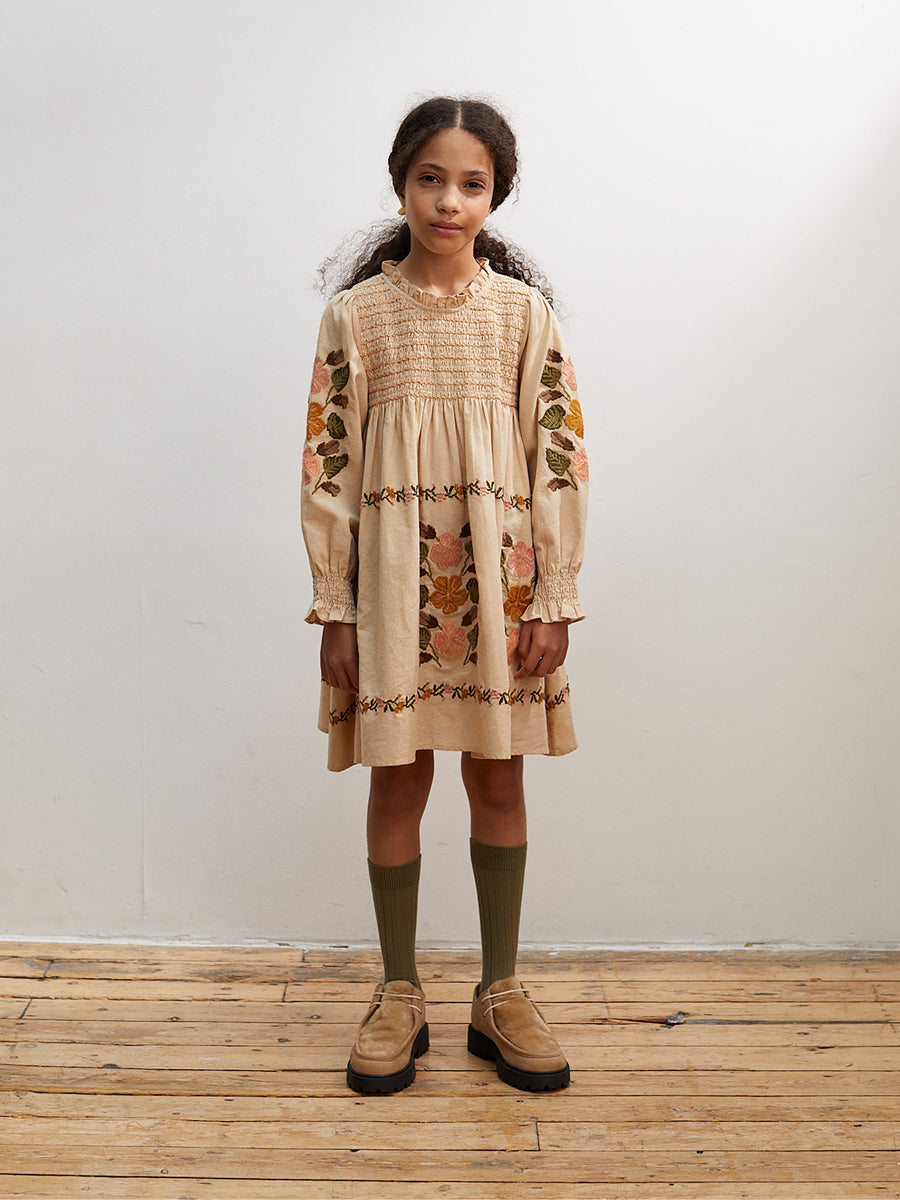 Mia' Dress - Almond – Sage Kids