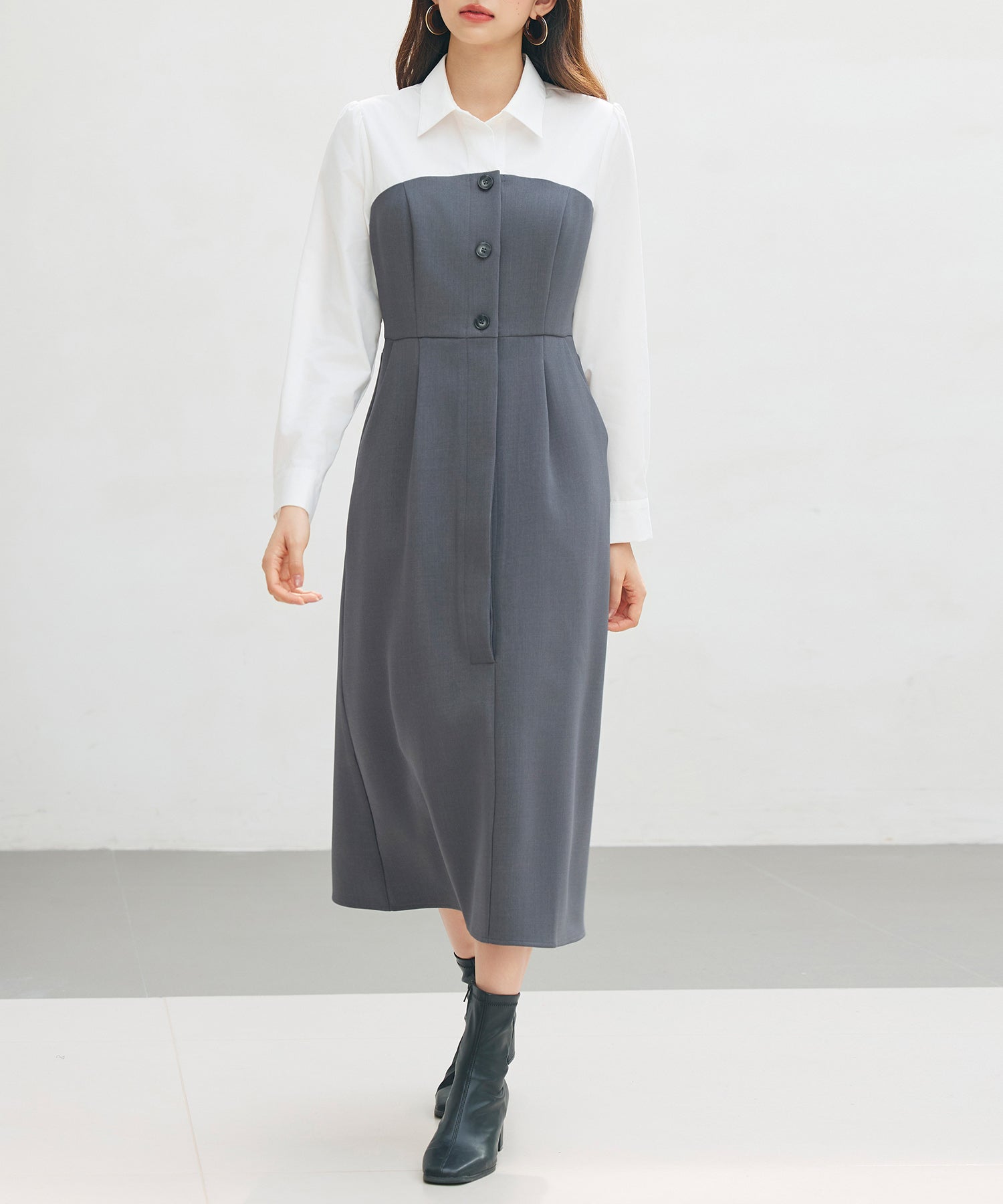 ドッキングビスチェワンピースsdp0333 チャコール – [公式]SAISON DE