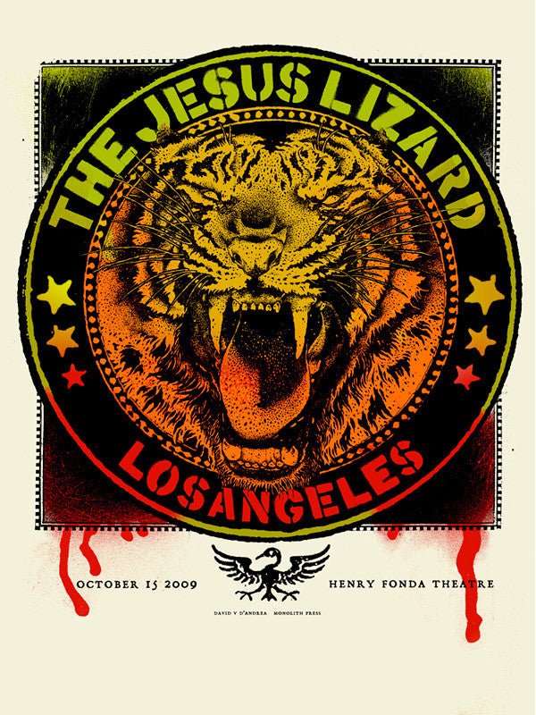 Jesus Lizard : Los Angeles 2009 poster by David V D'Andrea