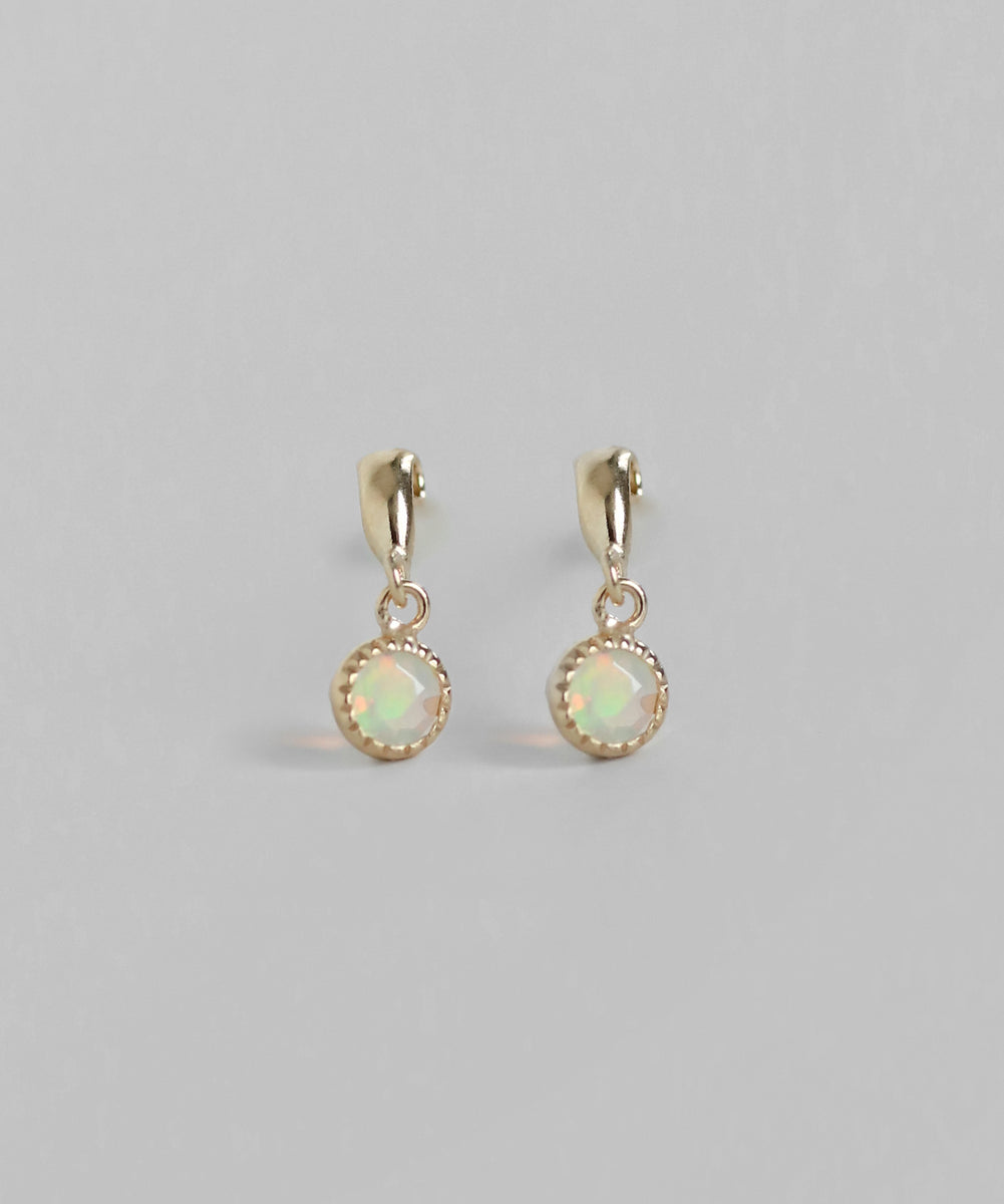 mimi33】オパールピアス[K10][Basic]｜アネモネ・シエナロゼ・ミミサン