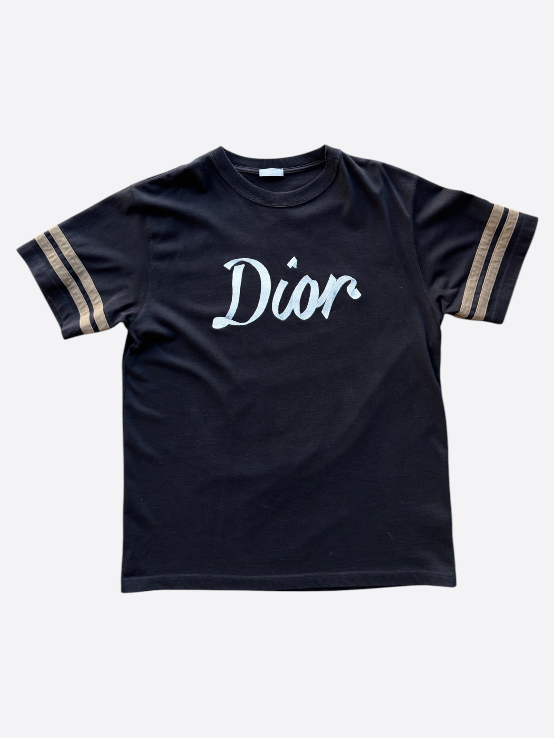 Dior Black & Silver 47 Logo T-Shirt – Savonches