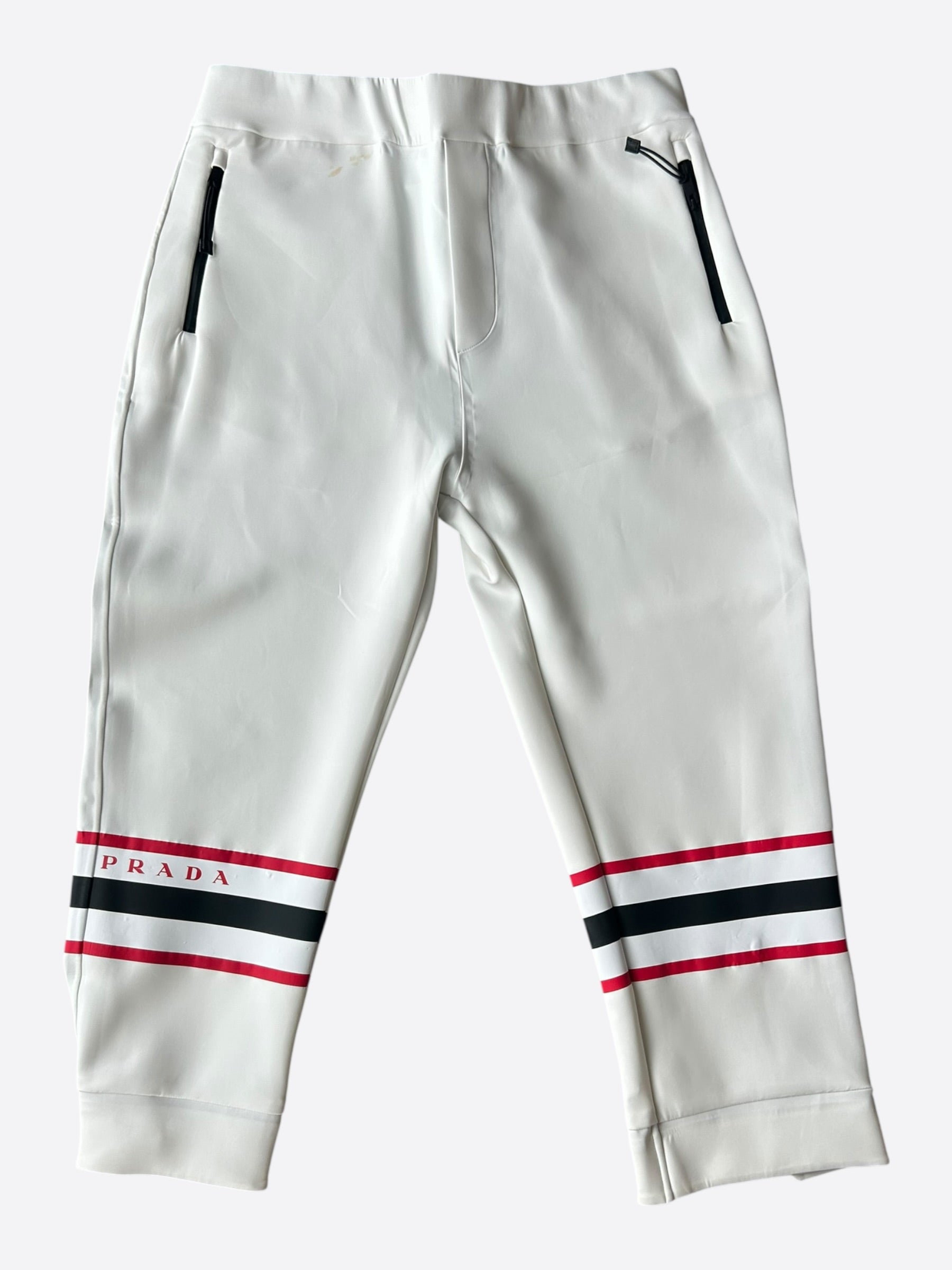 Prada White & Red Linnea Rossa Pants – Savonches