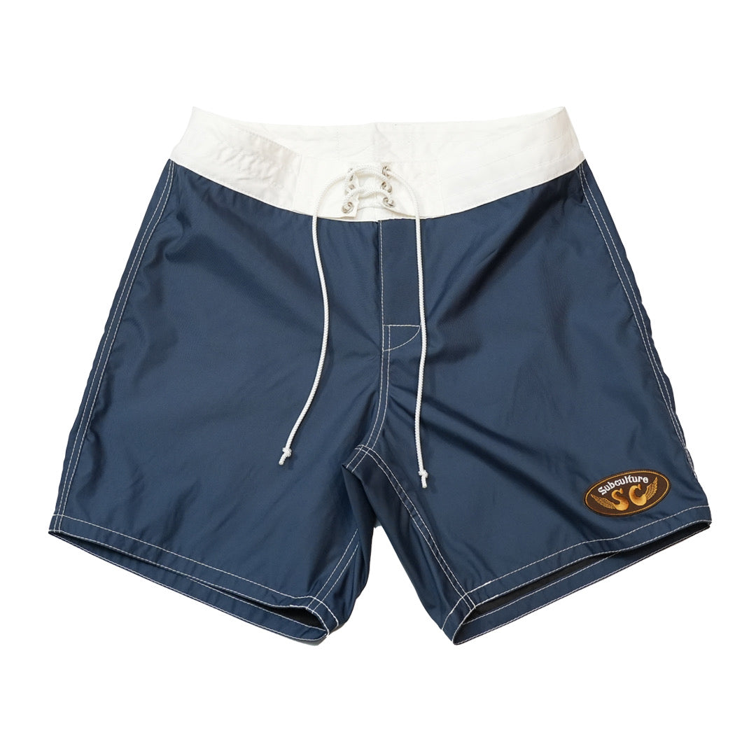 NYLON SURF SHORTS / NAVY×WHITE – SC WEB STORE