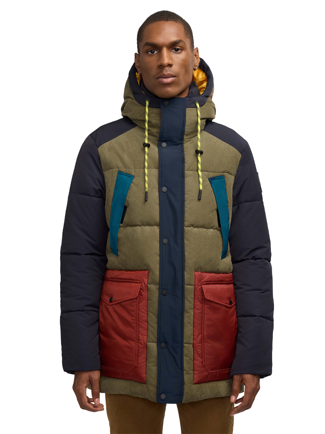 Arza Mixed Media Quilted Parka – Scotch & Soda
