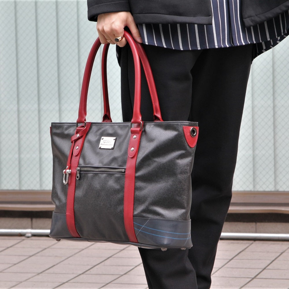 森野帆布コラボ／デザイナーズビジネスバッグ（レッド）【表参道限定