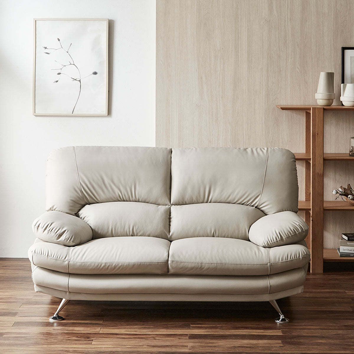 定番 2P スイート⑧［丸(NA)木脚］ﾃﾞｨｰﾌﾟBK(EVL) ｜家具・インテリア