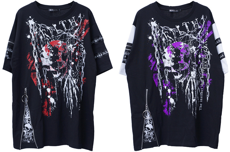 半額大セール！！】FILTH ZIP DETAIL デザイン カットソー ｜SEX POT