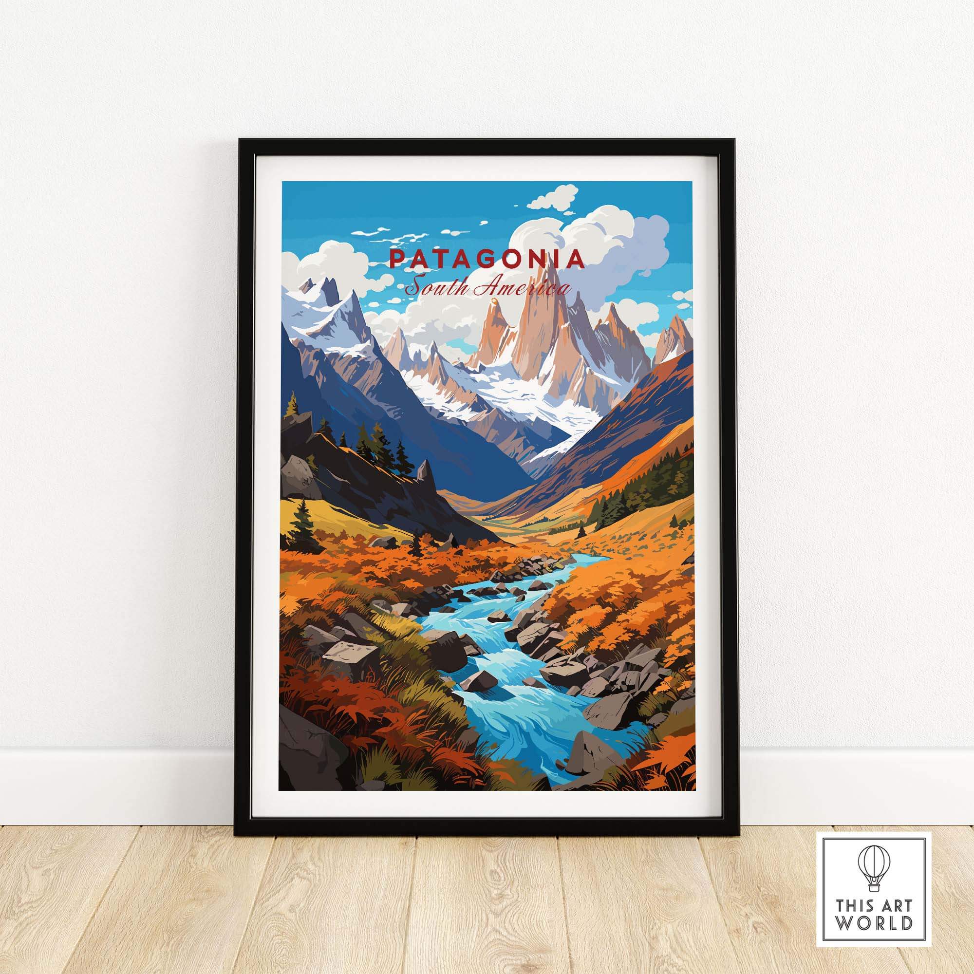 Stunning Patagonia Poster - South America Travel Art – This Art World