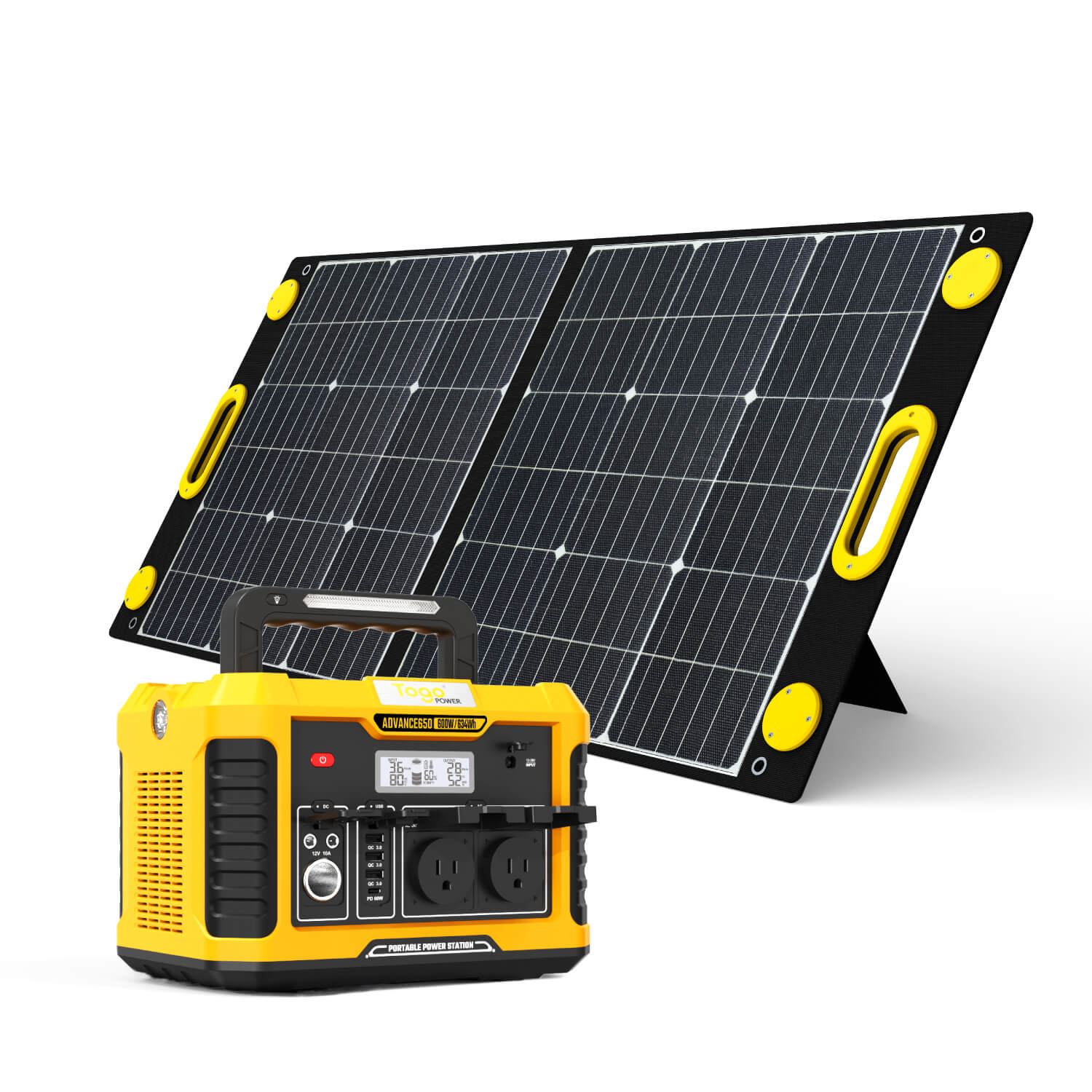 TogoPower A650セット (A650ポータブル電源 + TogoPower 100Wソーラー