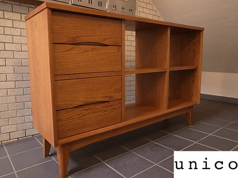 unico ウニコ SIGNE シグネ ワイドシェルフ オープンシェルフ サイド