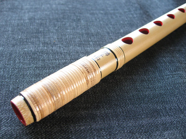 篠笛(しの笛)横笛 獅子田 竹渓 籐両巻 7本調子 6穴 お囃子調(お祭り用）