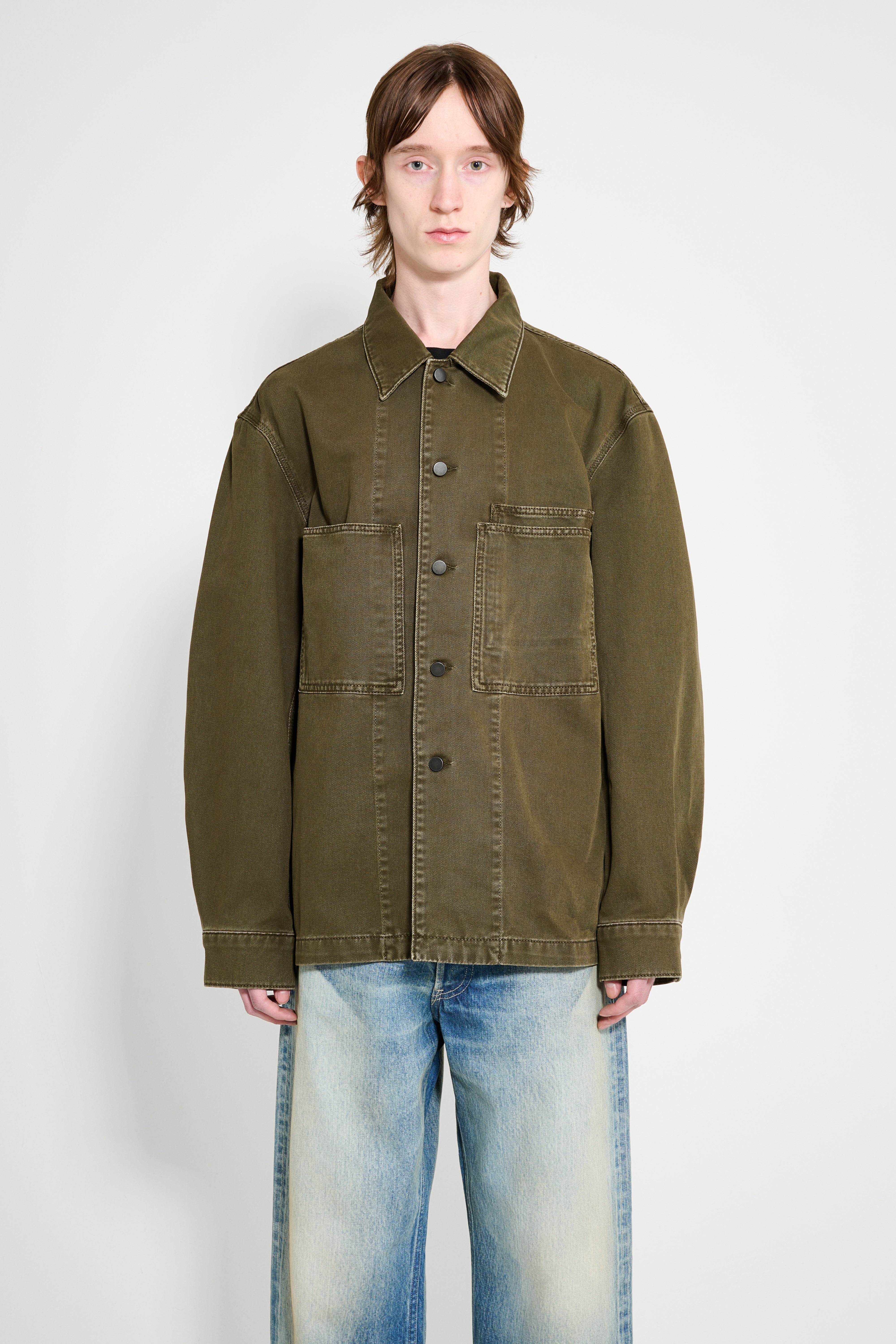 Lemaire Workwear Overshirt Moss Green – Très Bien