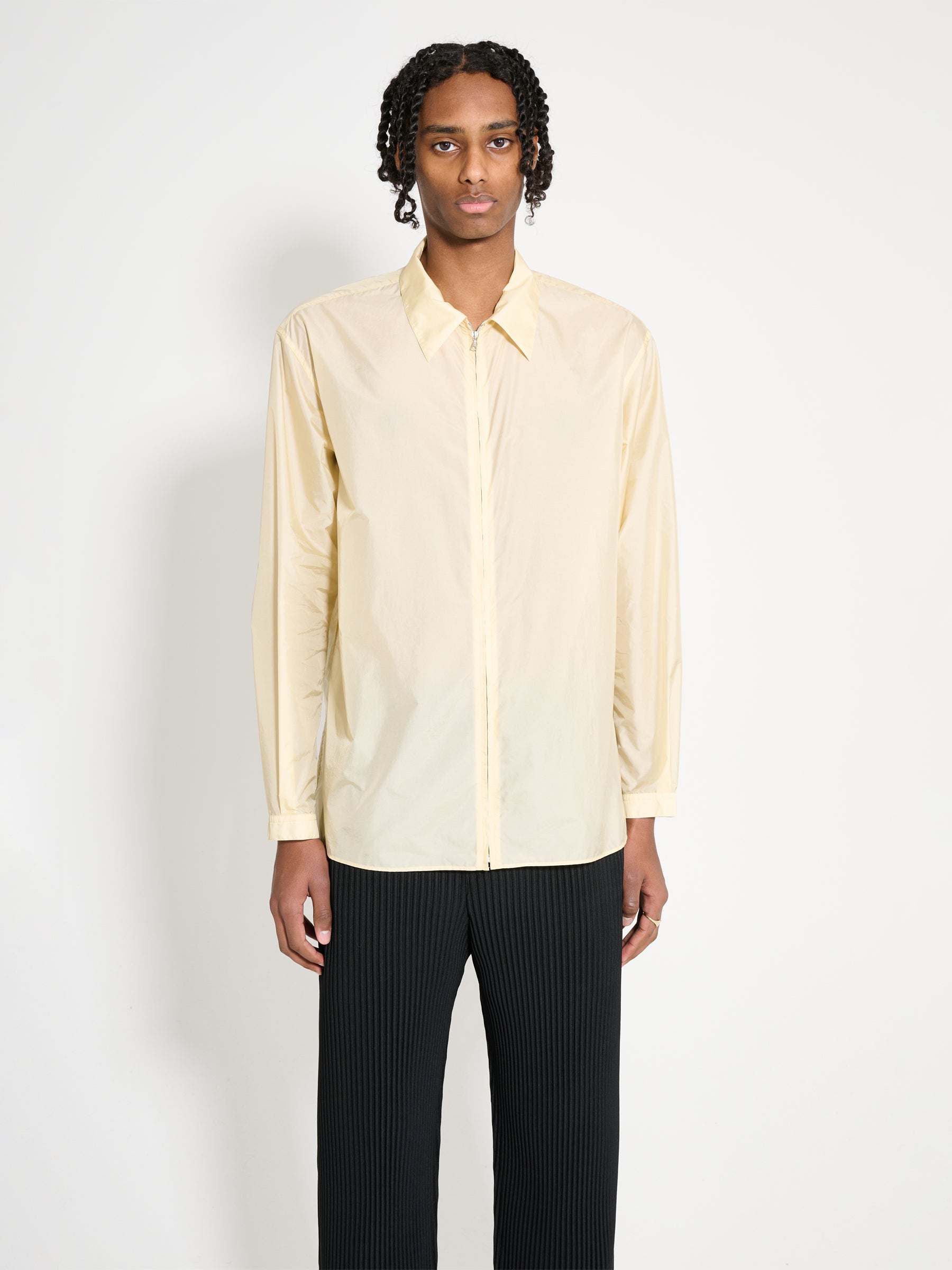 Auralee Light Nylon Zip Shirt Light Yellow – Très Bien