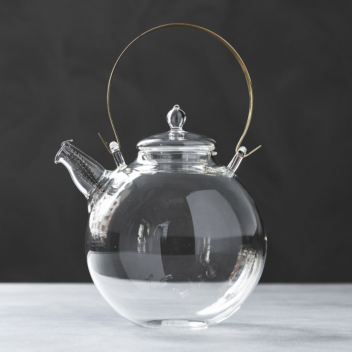 ガラス専門店｜硝子工房クラフト・ユー ｜耐熱｜まんまるポット 1L