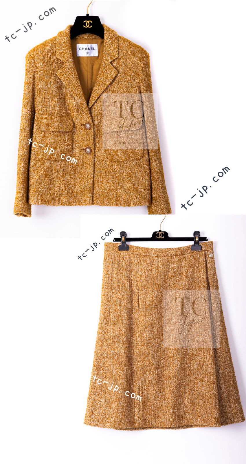 バズ シャネルブラウンツイードタイトスカート34 バズ様専用 シャネル
