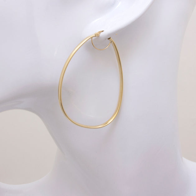 UNOAERRE K18イエローゴールドデザインフープピアス 29466 | UNOAERRE