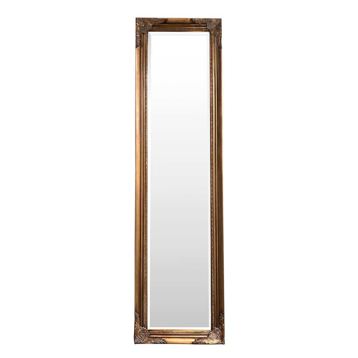 スタンドミラー/ 姿見 アンティークなゴールドフレーム 自立式 – 輸入