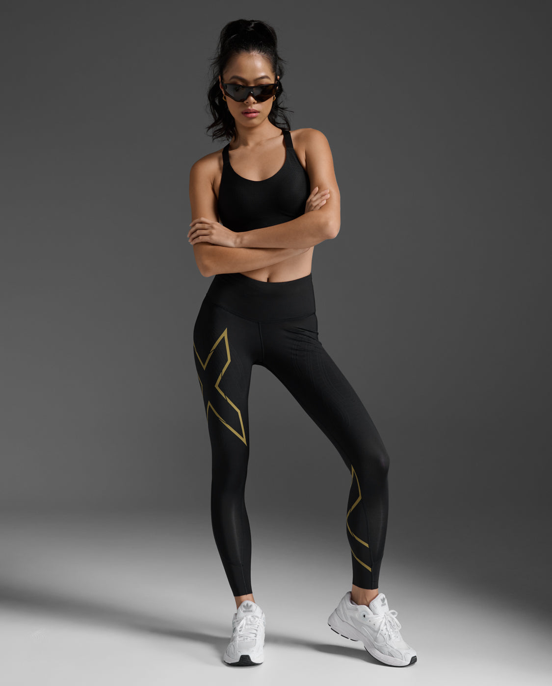Women's Running Leggings | Light Speed | Black/Gold – 2XU US