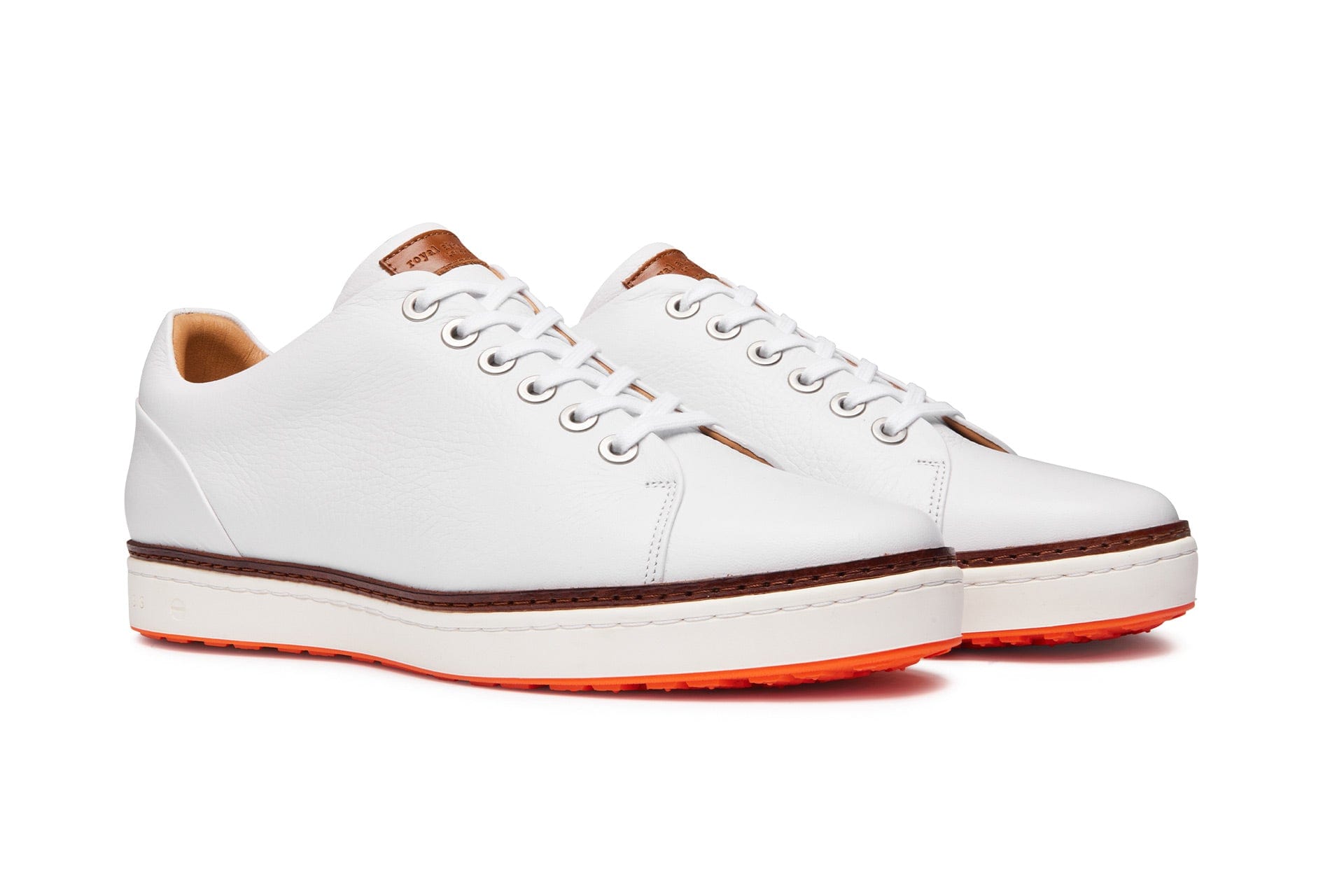 Pontiac V2 White | Men's Spikeless Golf Shoe | Royal Albartross