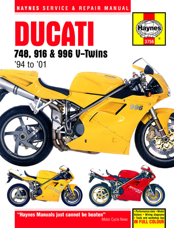 Ducati 748, 916 & 996 V-Twins (94-01) Haynes Repair Manual