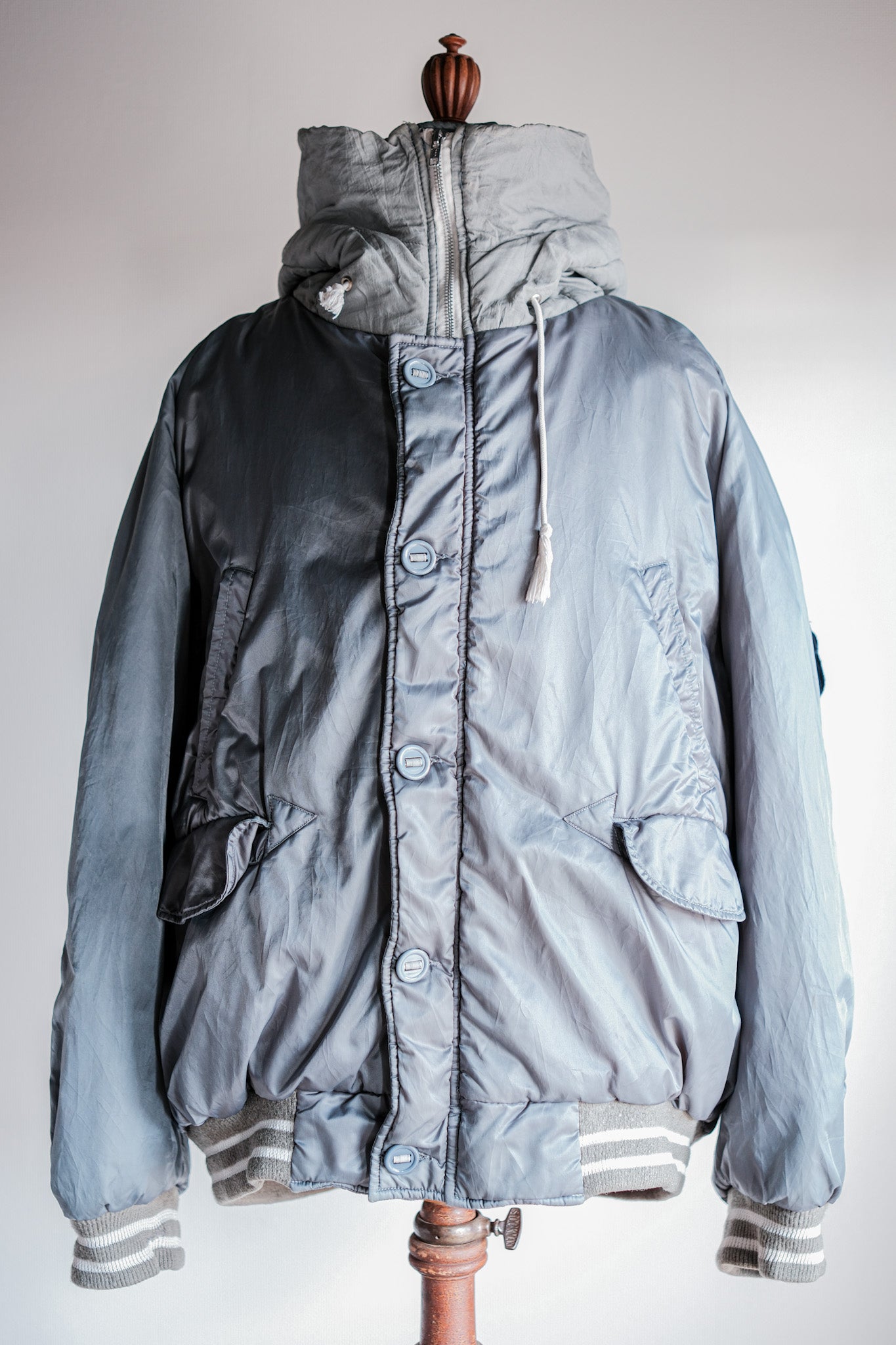 80's】Old BONEVILLE Navy Arctic Hooded Jacket Size.54