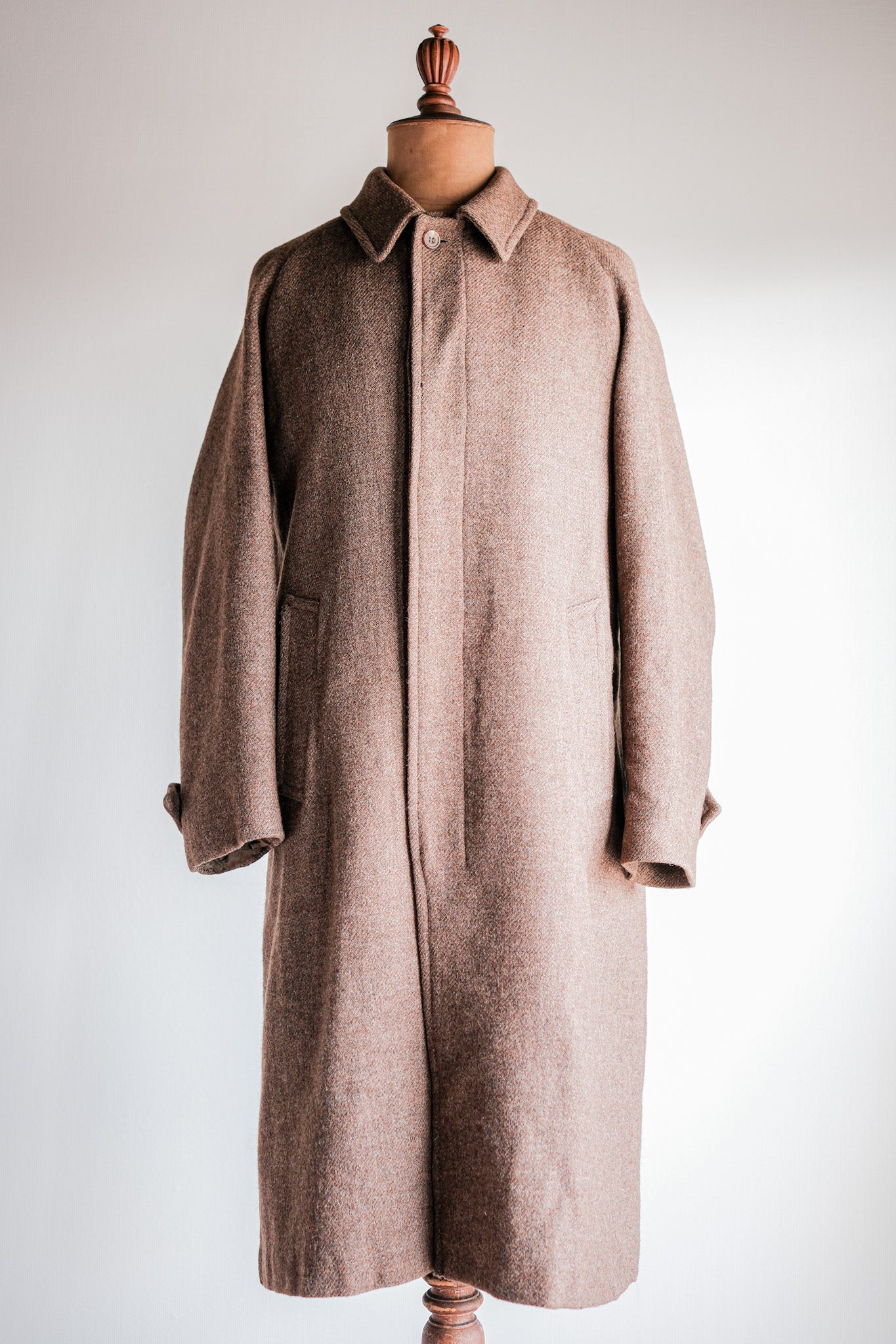 90's】OLD ENGLAND PARIS Single Raglan Wool Balmacaan Coat