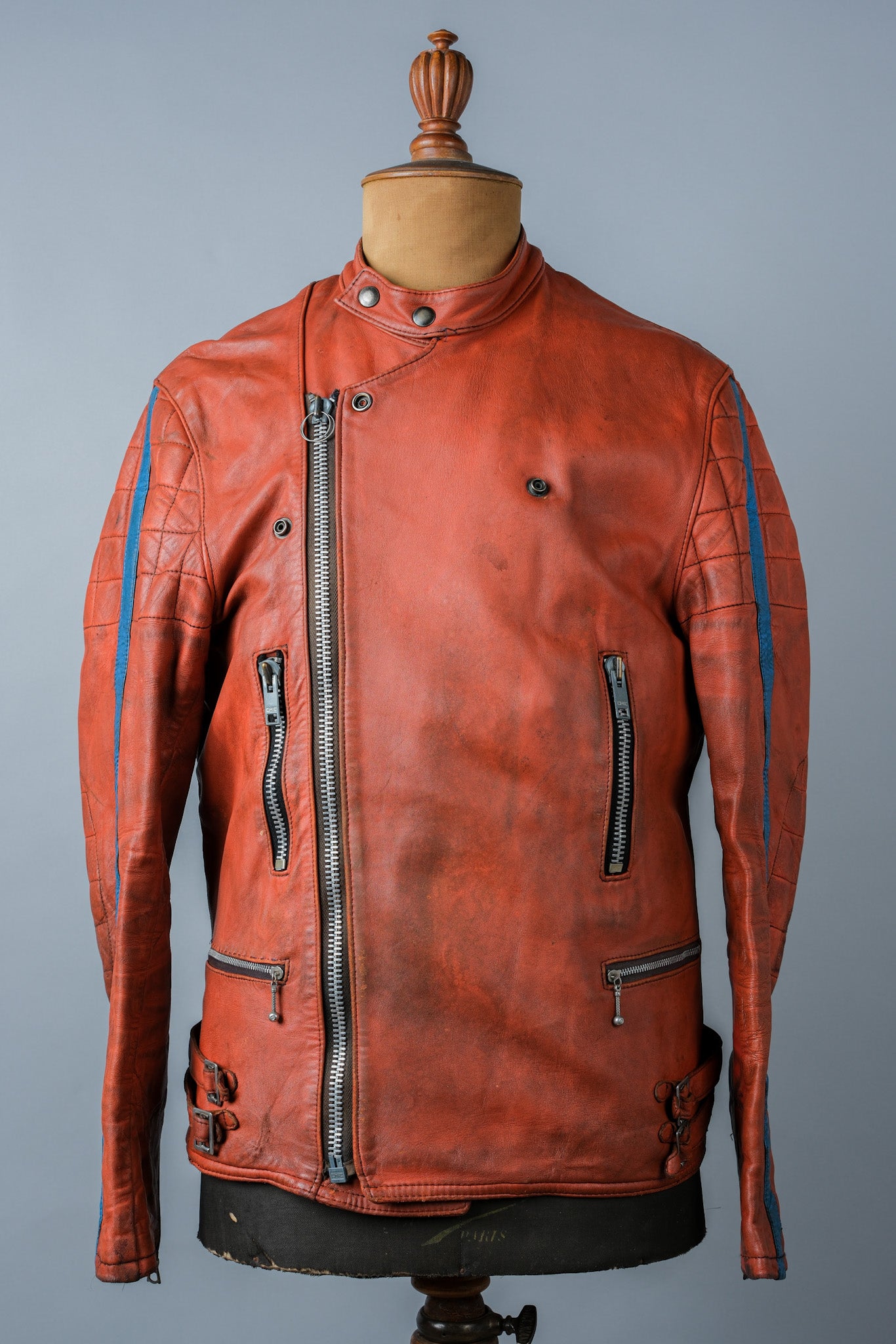 60's] French Vintage Leather Riders Jacket 