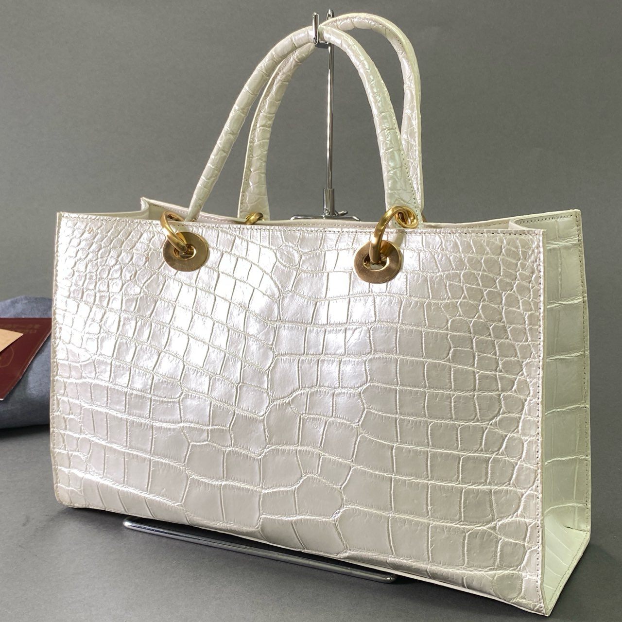 De18 JRA認定☆ SANPO サンポー クロコダイルレザー センター取り