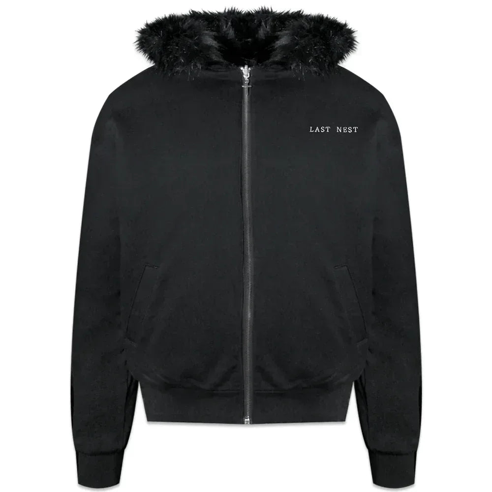 LAST NEST(ラストネスト)商品ページ - Reversible Fur Hoodie - Black