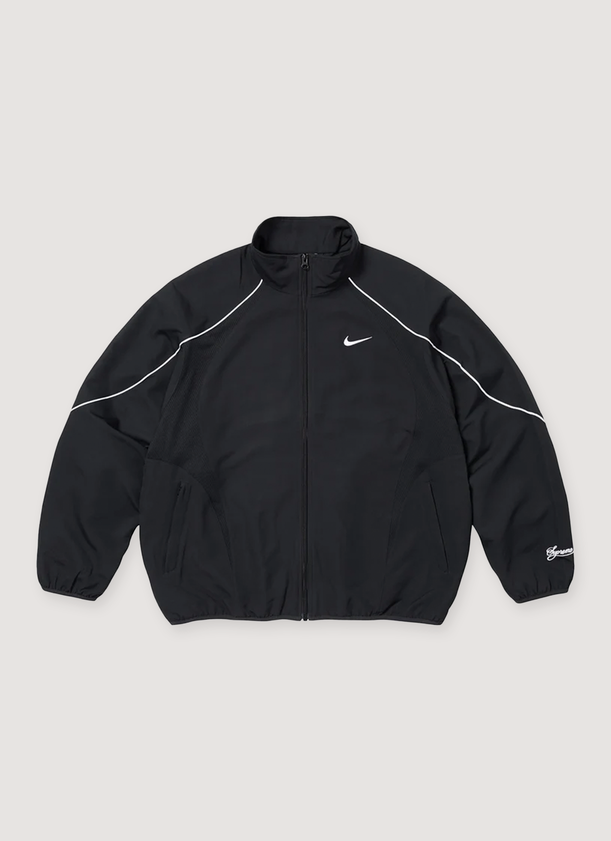 Supreme Nike Track Jacket Black – PIECES