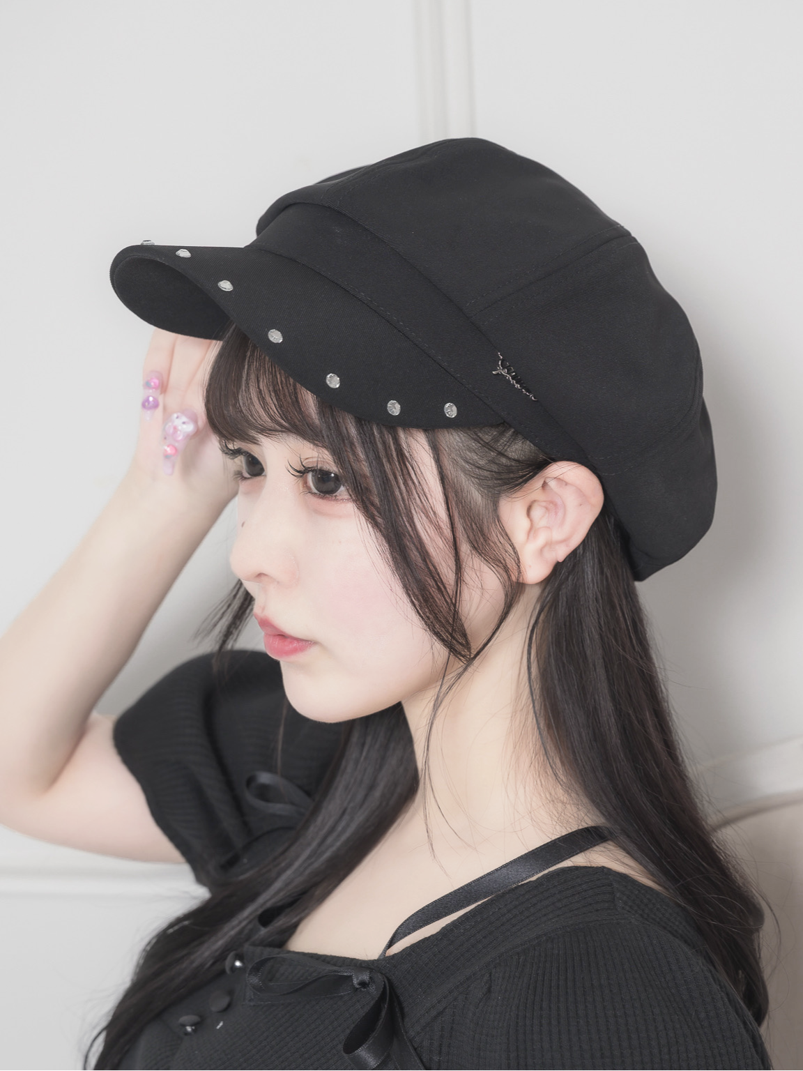 piumロゴチャームツイルキャスケット