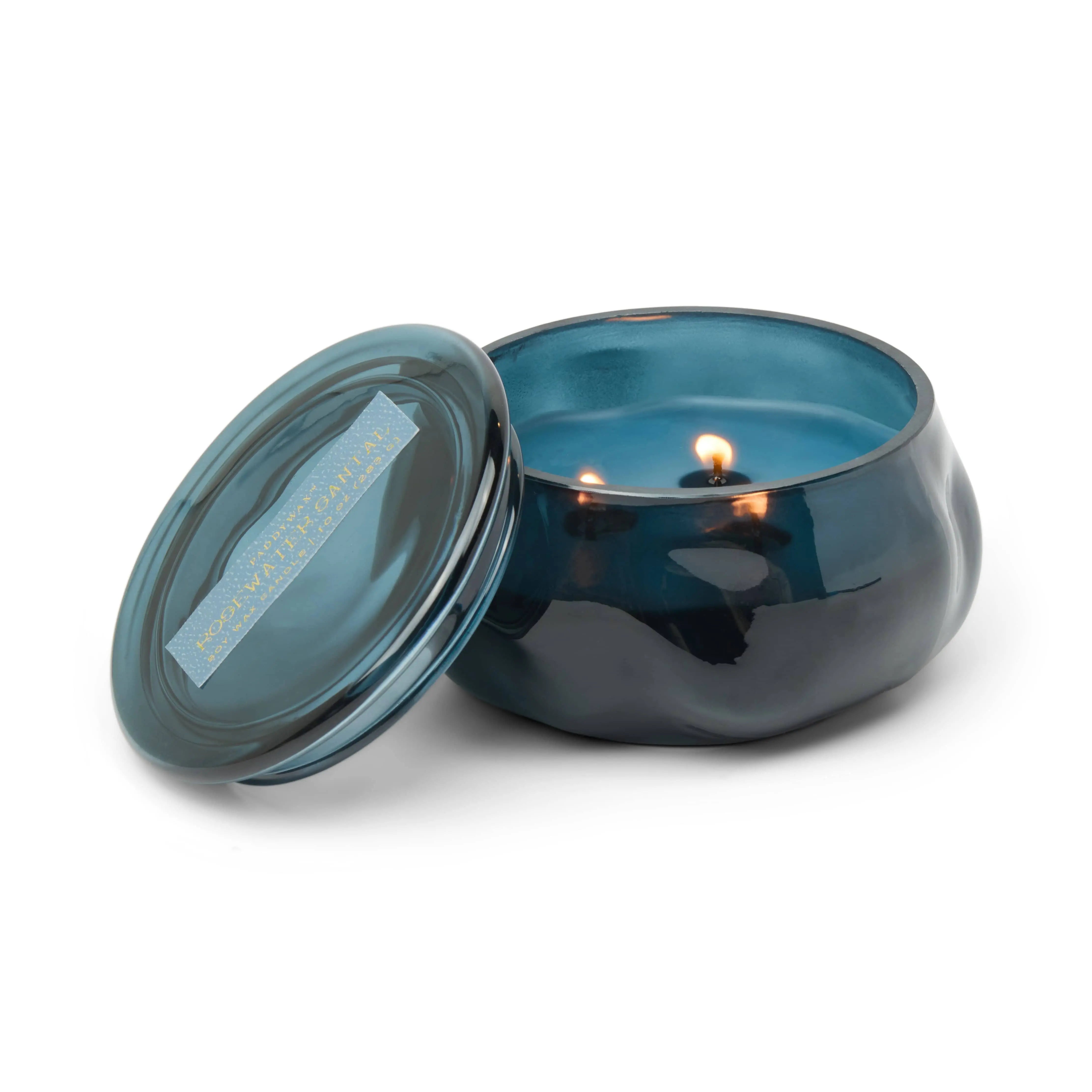 Rosewater + Santal Candle | Blue Glass Accent Jar – Paddywax