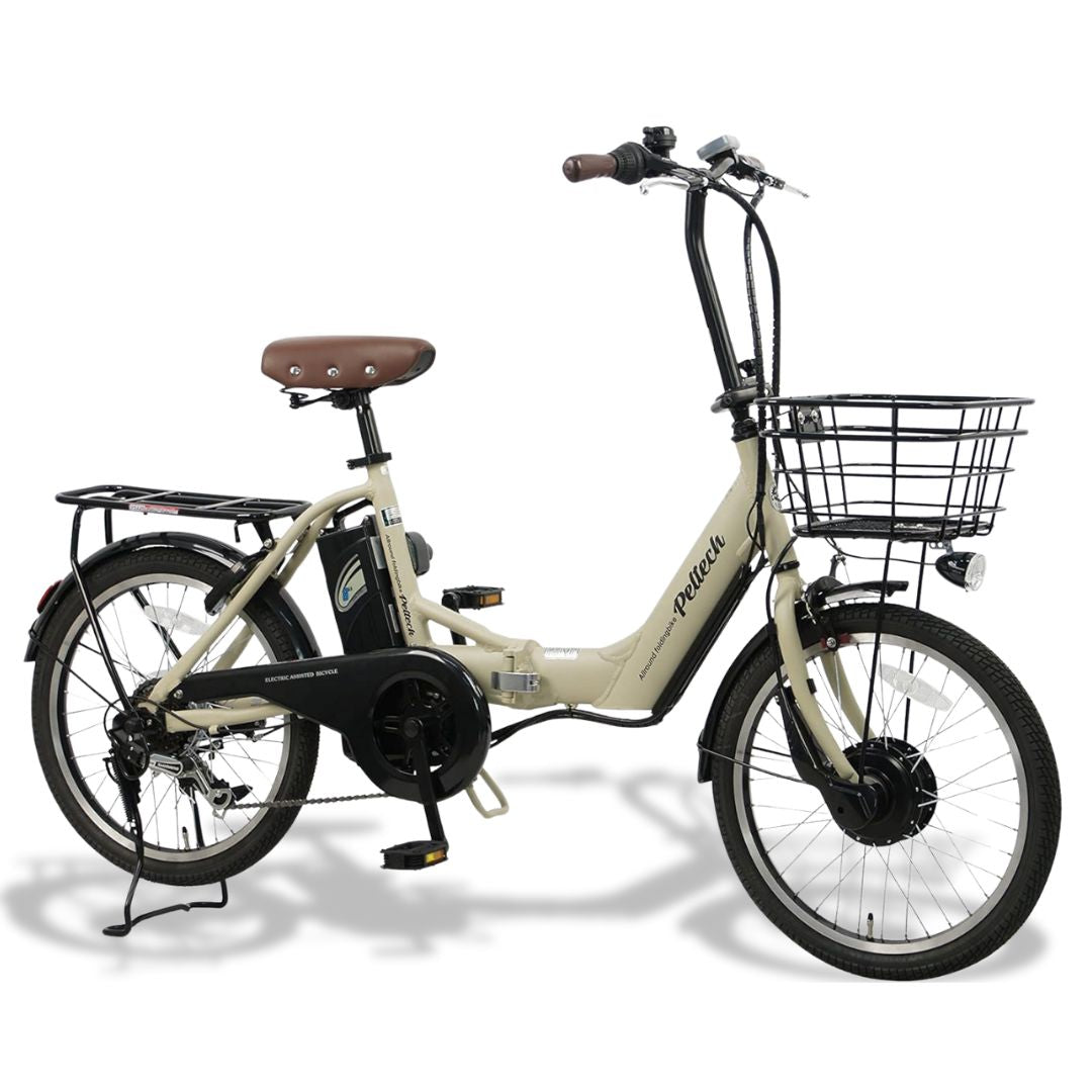 20インチ アルミ折り畳み電動アシスト自転車 フル装備 外装6段変速