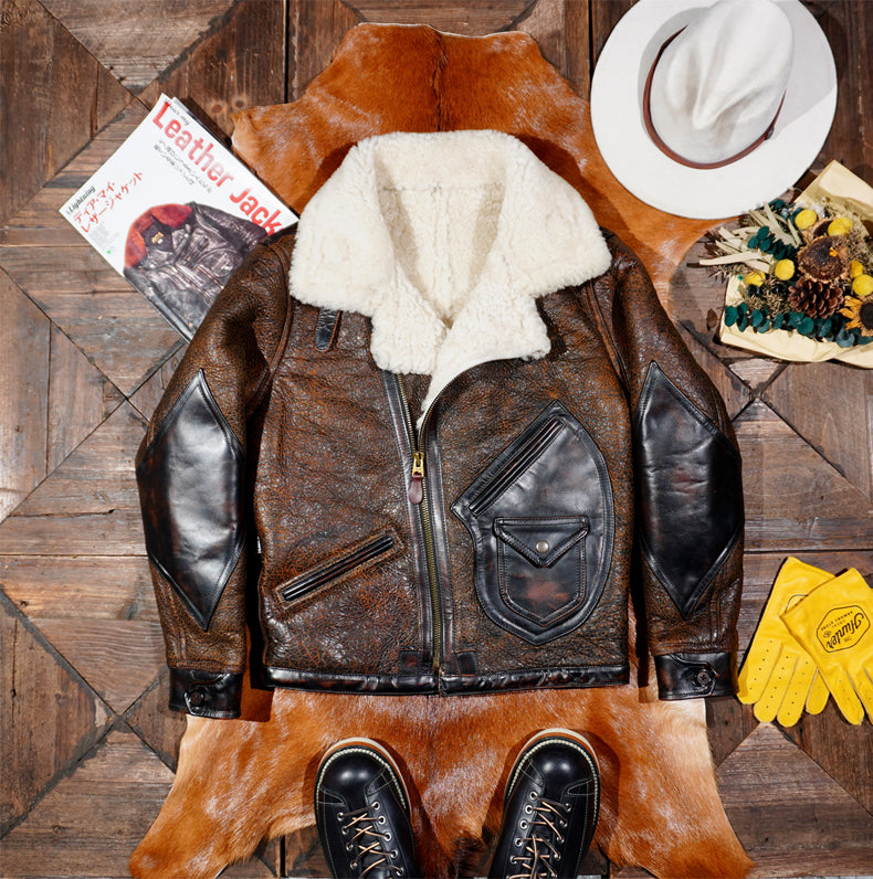 Dポケ付き☆ムートン ダブルライダースジャケット☆S～3XL – quietman