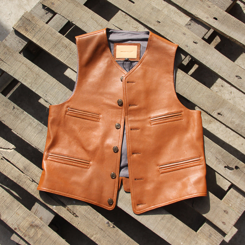 Mr.s leather レザー ベスト アウター レザー M メンズ 本革・ベスト・M