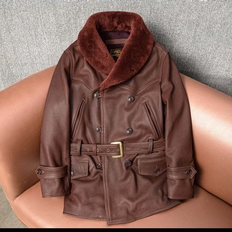 ☆1930's ヴィンテージ復刻デザイン ワックスコーティング カウレザー