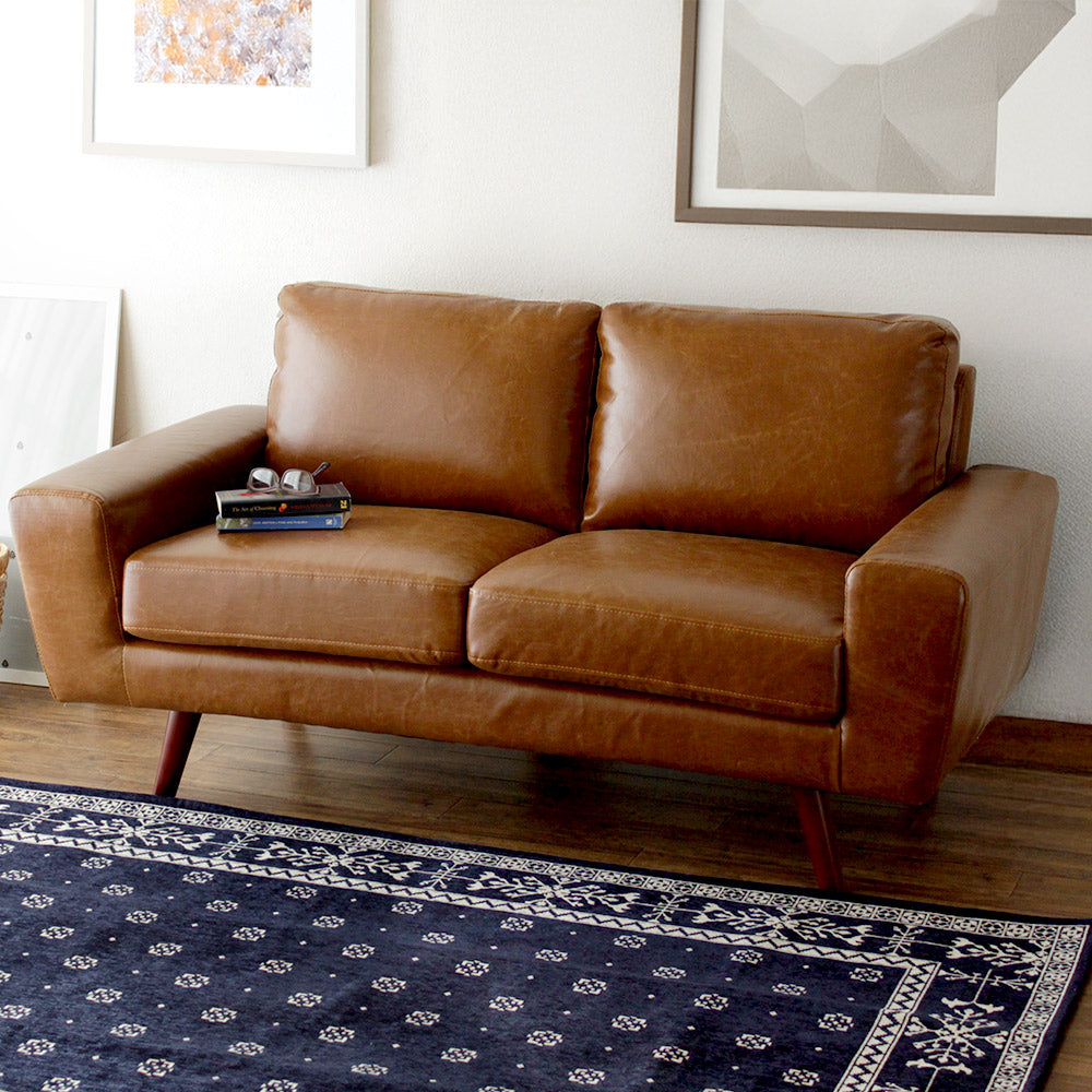 ヴィンテージクラックレザーソファ 2人掛け – 【公式】rugoo CARPET