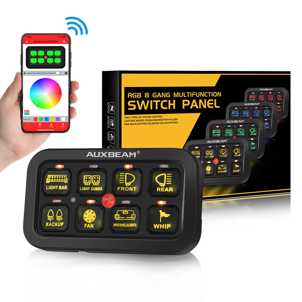 Auxbeam - AR-800 Multifunction RGB Switch Panel with Bluetooth Control