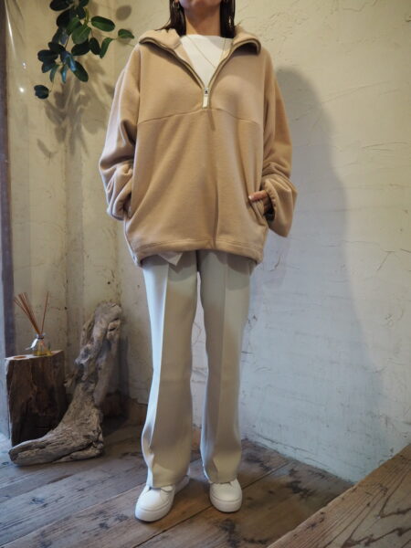 ETRÉ TOKYO 】ドロストヘムエコフリースハーフジップPO・パンツ