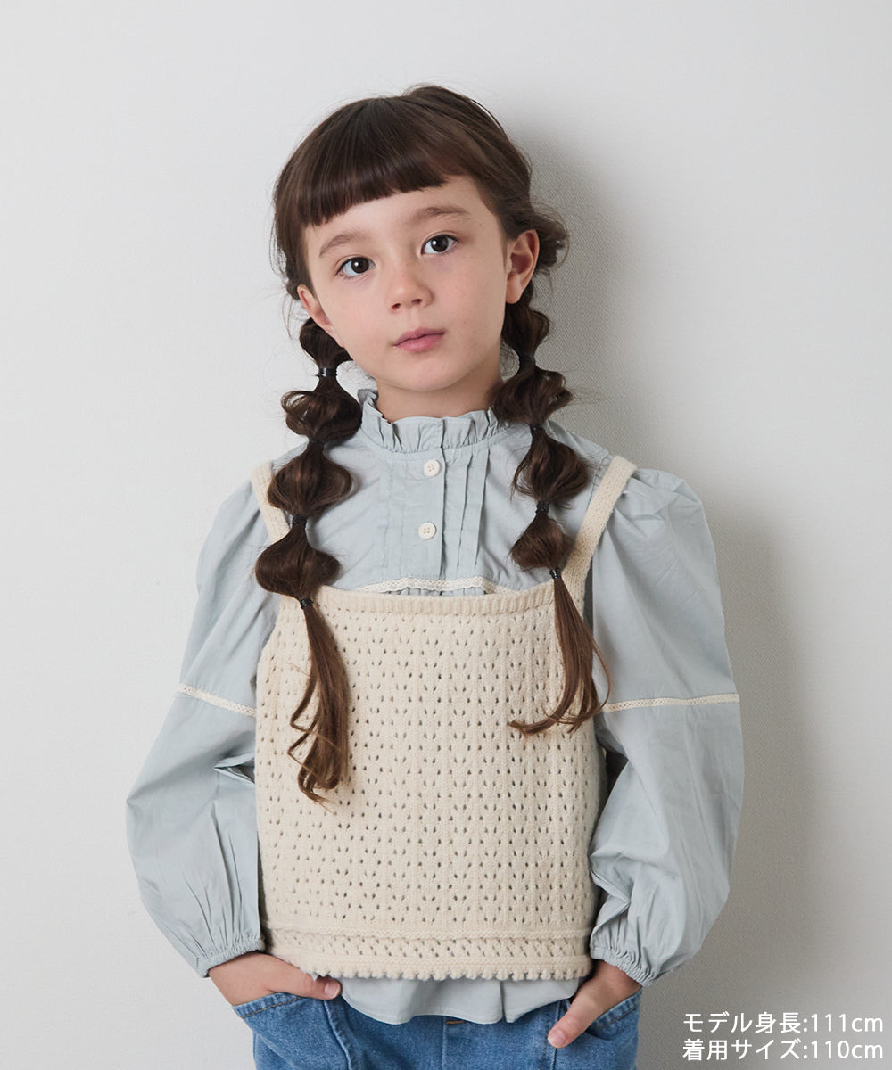 ニットキャミレイヤードブラウス2点セット