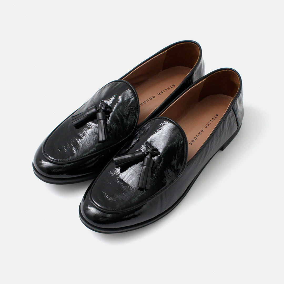 美品 1PIU1UGUALE3 Roma レザー タッセル ローファー 1piu1uguale3