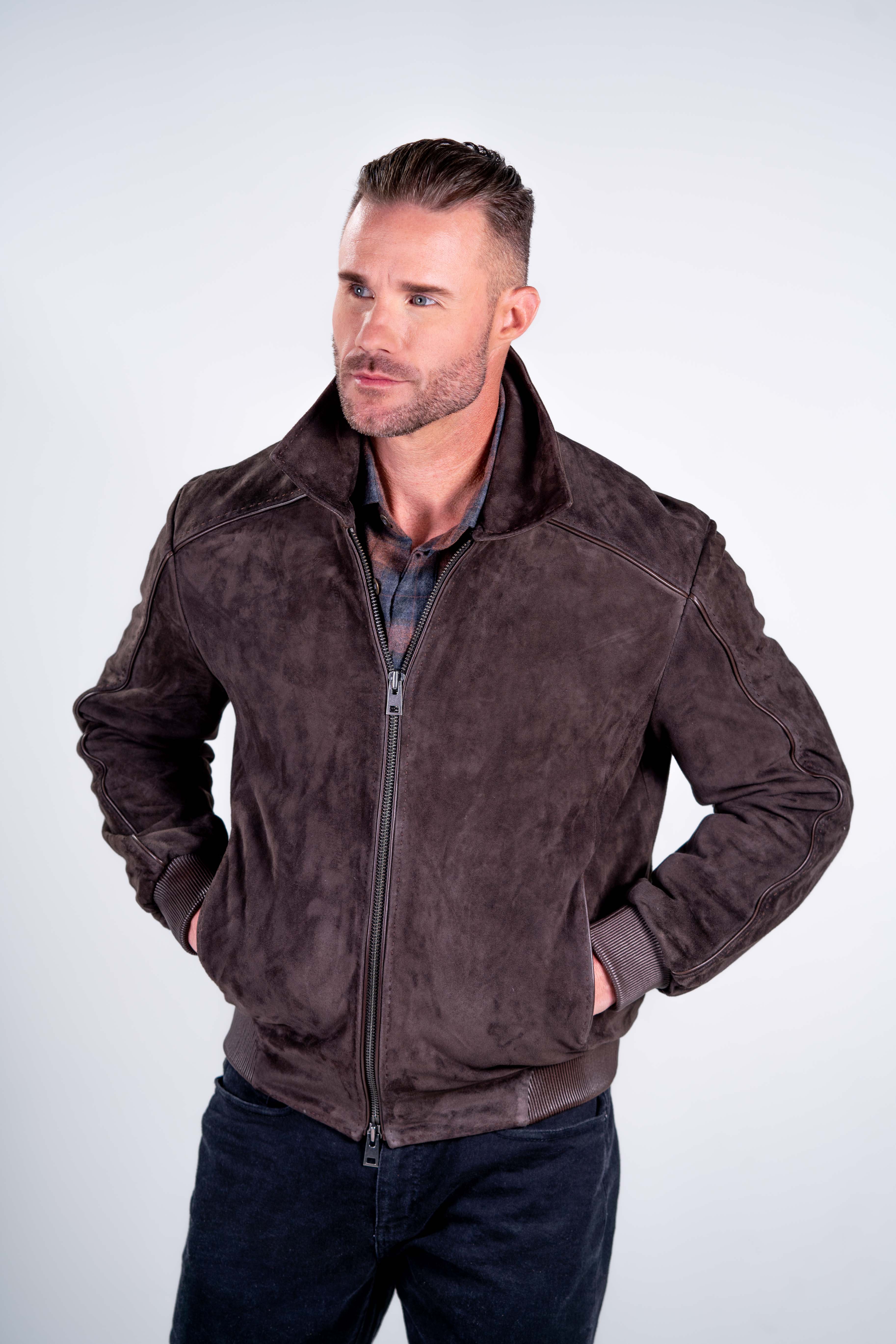 PHILLY - Men's Ultra-Lightweight Suede Leather Jacket | ROBERT