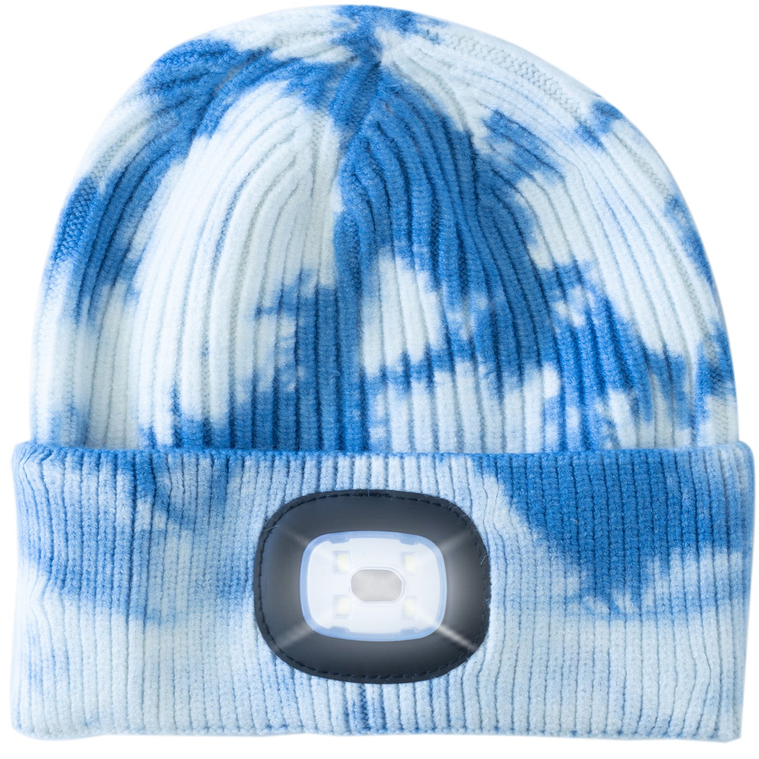 Headlightz® Beanie - Knit - Tie Dye Blue – Roq Innovation