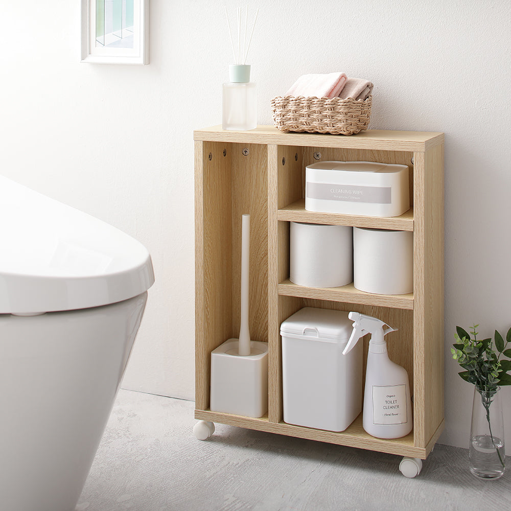 トイレ収納ラック/ トイレの小物を一気に収納！シンプルモダンなトイレ