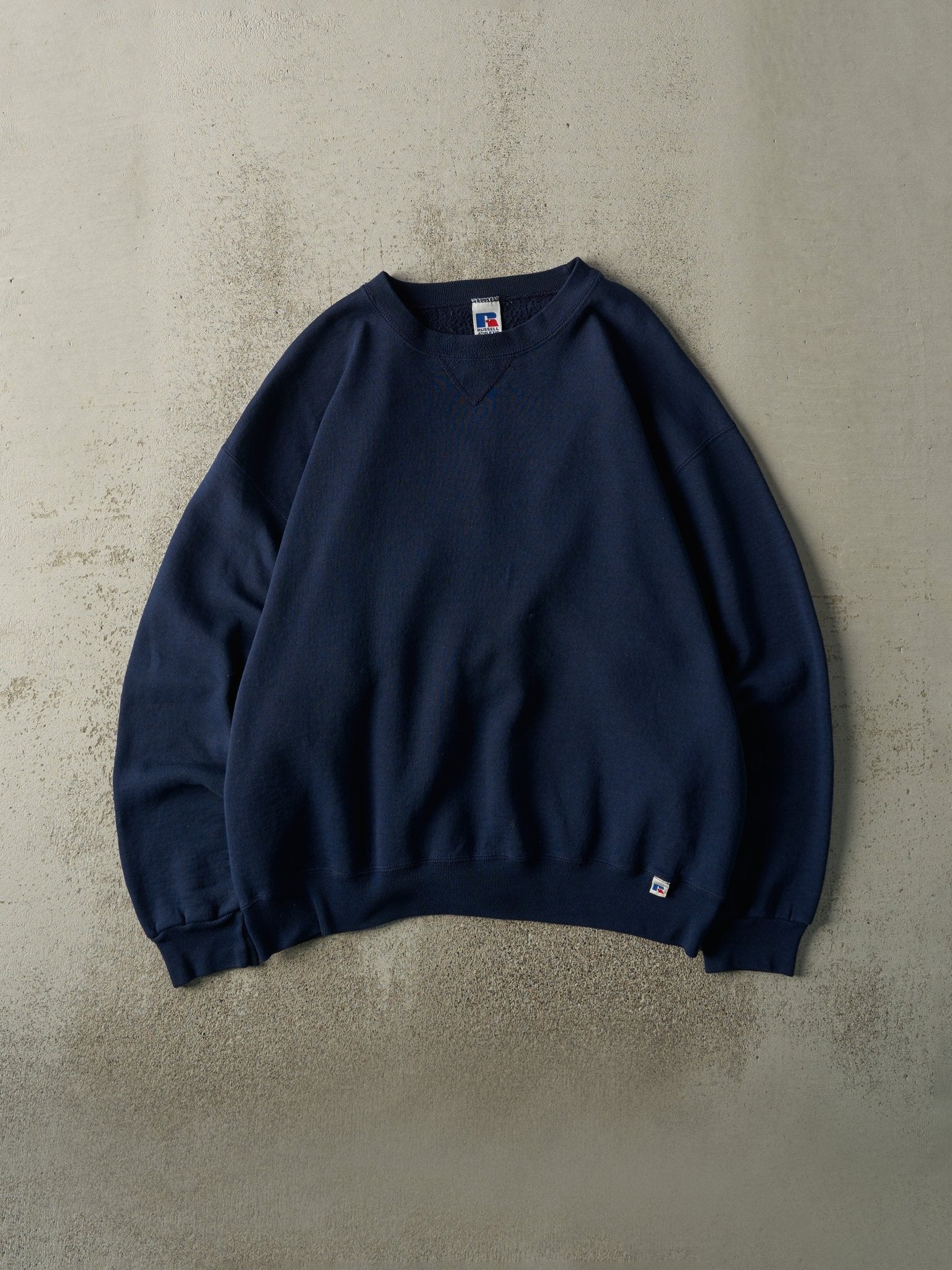 Vintage 90s Navy Blue Russell Athletic Crewneck (L/XL) – Rebalance