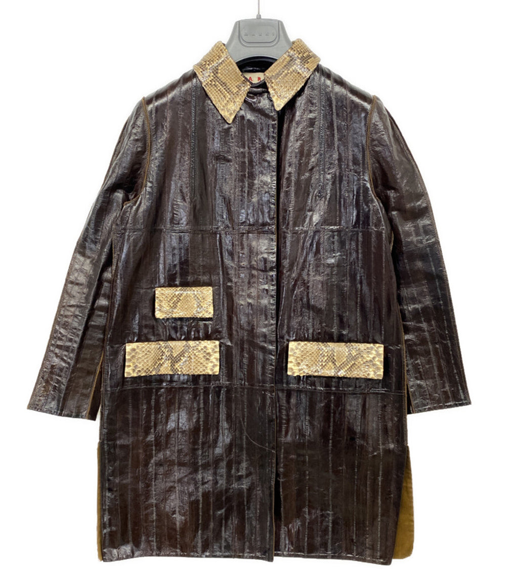 MARNI レザーコート パイソン レディース SIZE 38 マルニ – Rehello by