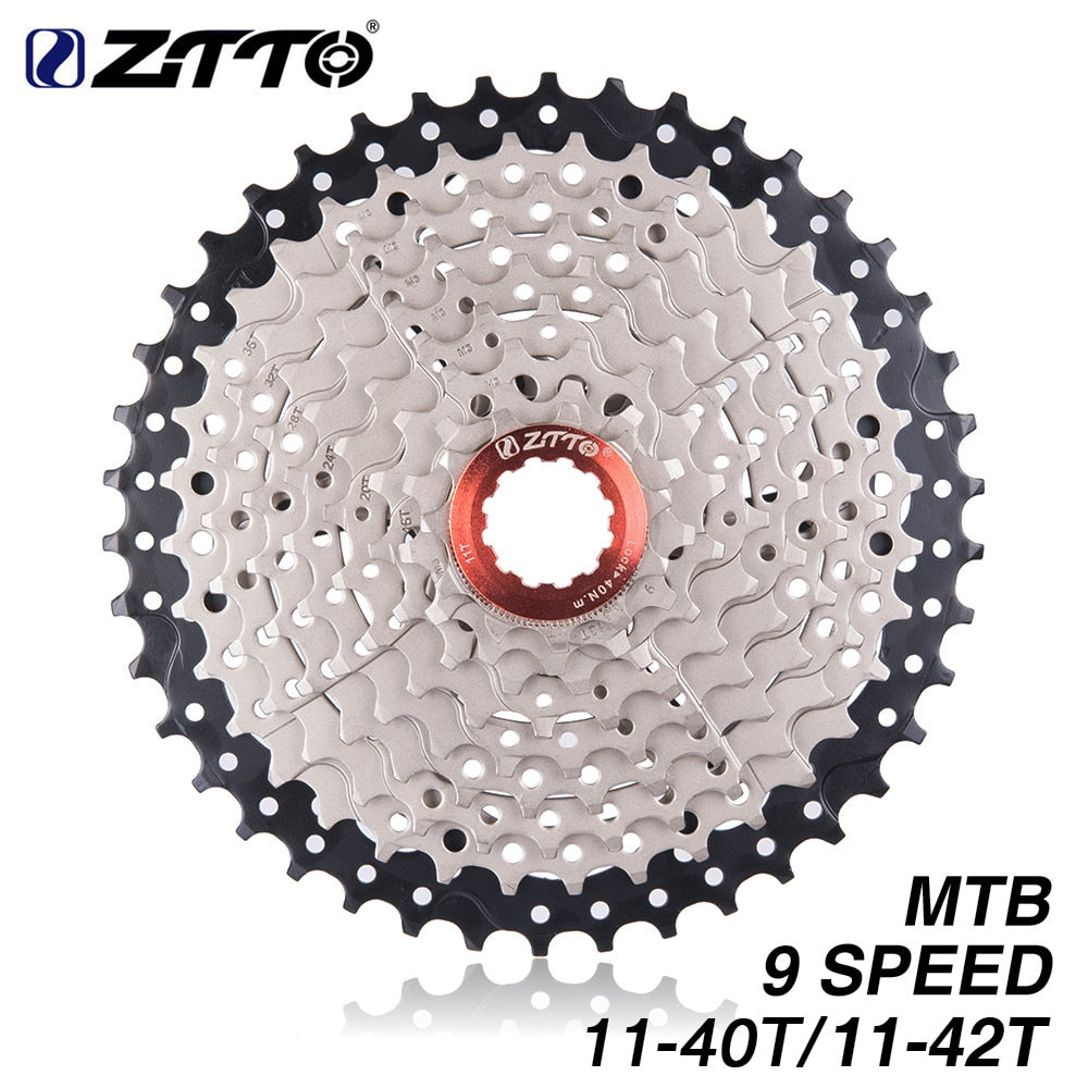 ZTTO MTB 9 Speed 11-40T 11-42T Cassette 9speed 11- 42 Bicycle Freewhee