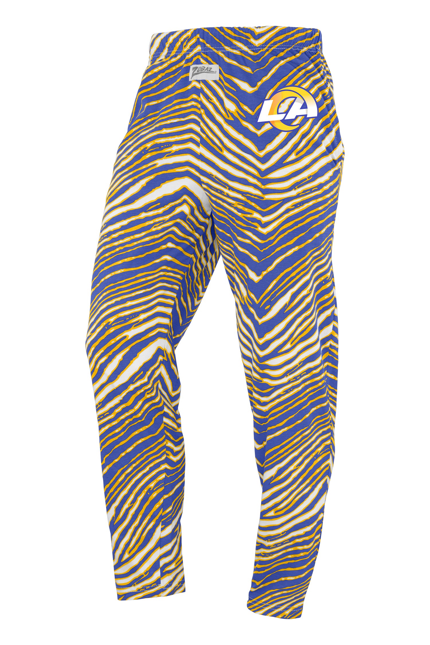 Zubaz NFL Adult Unisex Z88 Zebra Pants, Los Angeles Rams For Men and W
