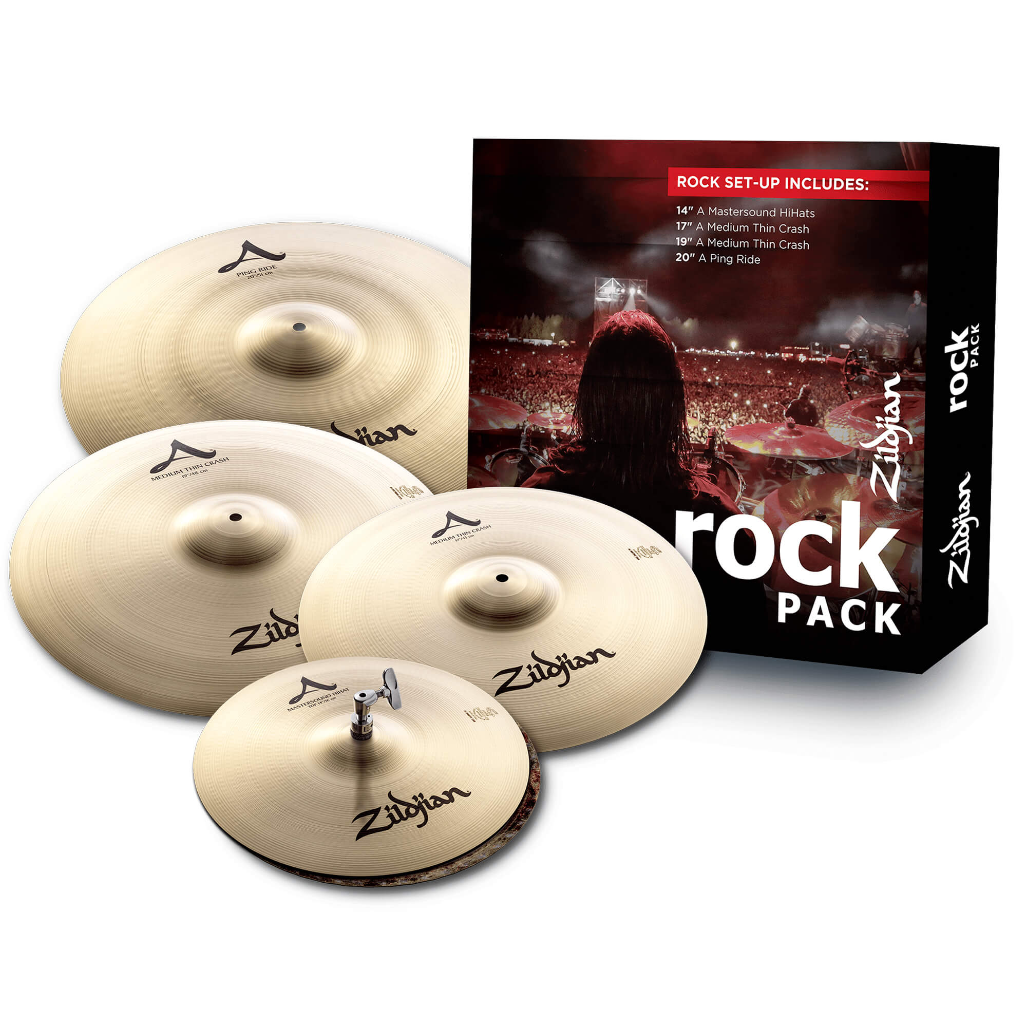 A Zildjian Rock Cymbal Pack